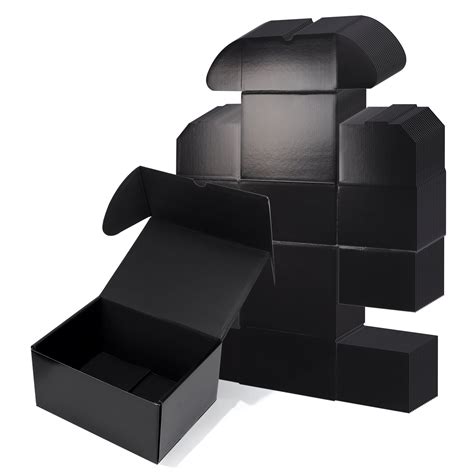 black shipping boxes 12x9x4